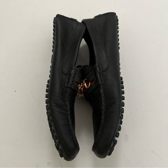 GUCCI LOAFERS LOGO DRIVING FLATS SIZE 9 1/2 - Picture 3 of 8